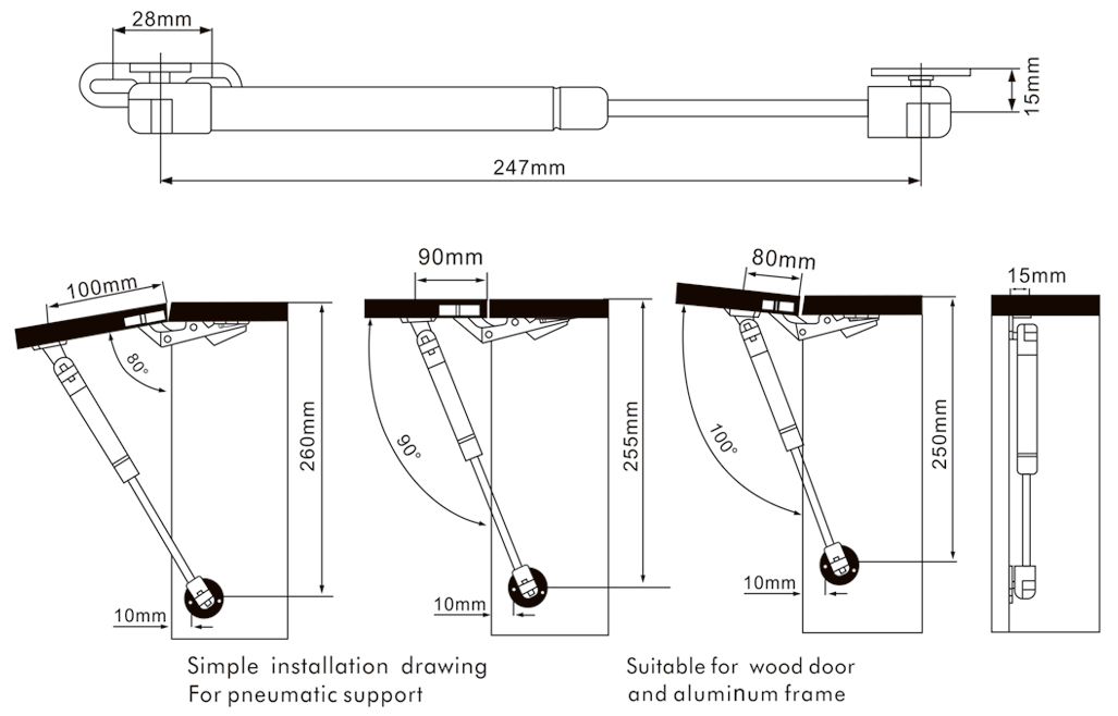 Gas spring installation