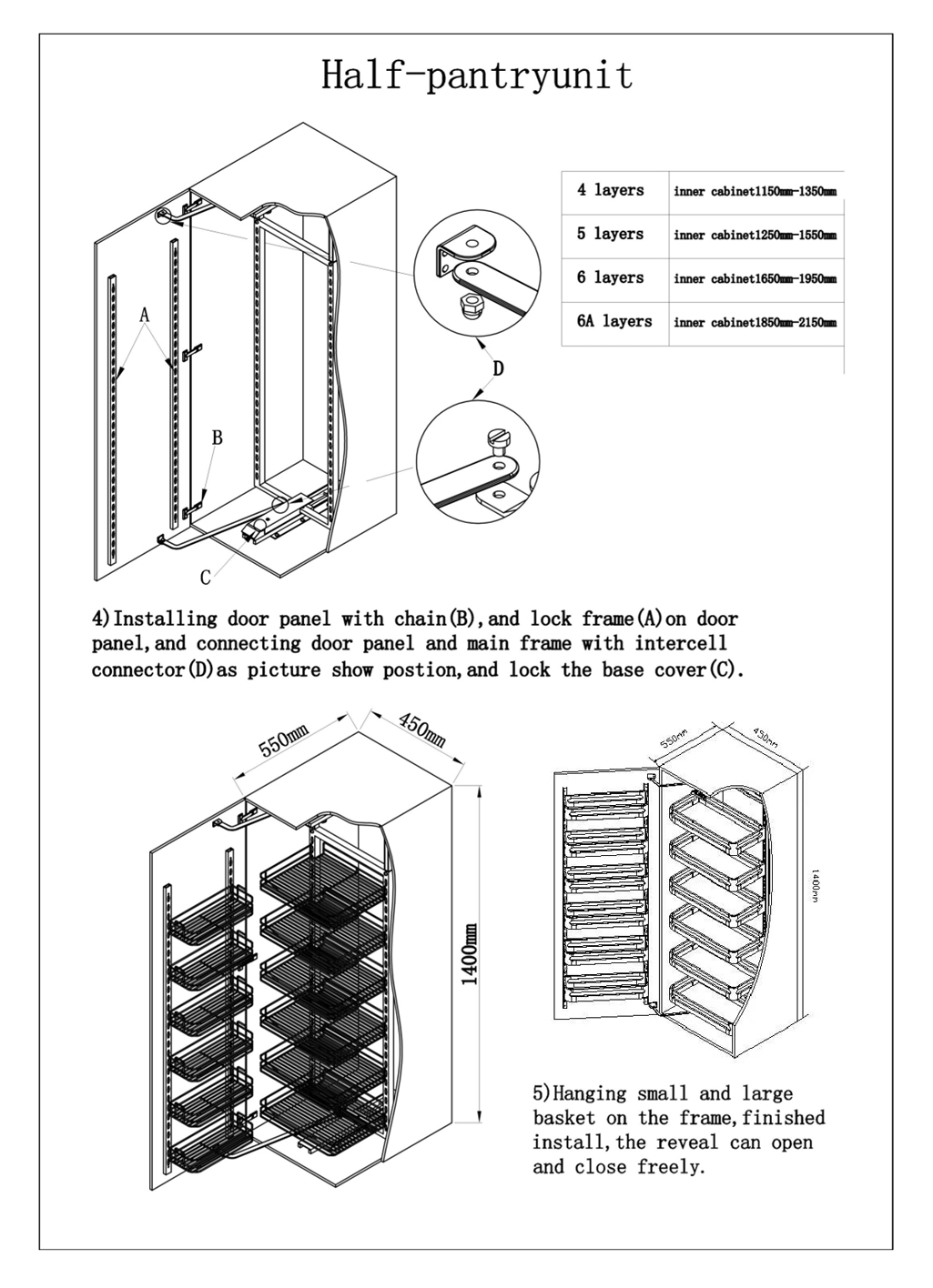 PB-015 Wire Pantry Assembly Guide Manual PB-015 Wire Pantry